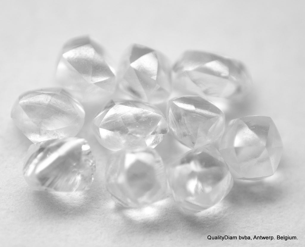 1.23 CARAT High Quality Uncut and Raw Natural Diamonds in Bright White