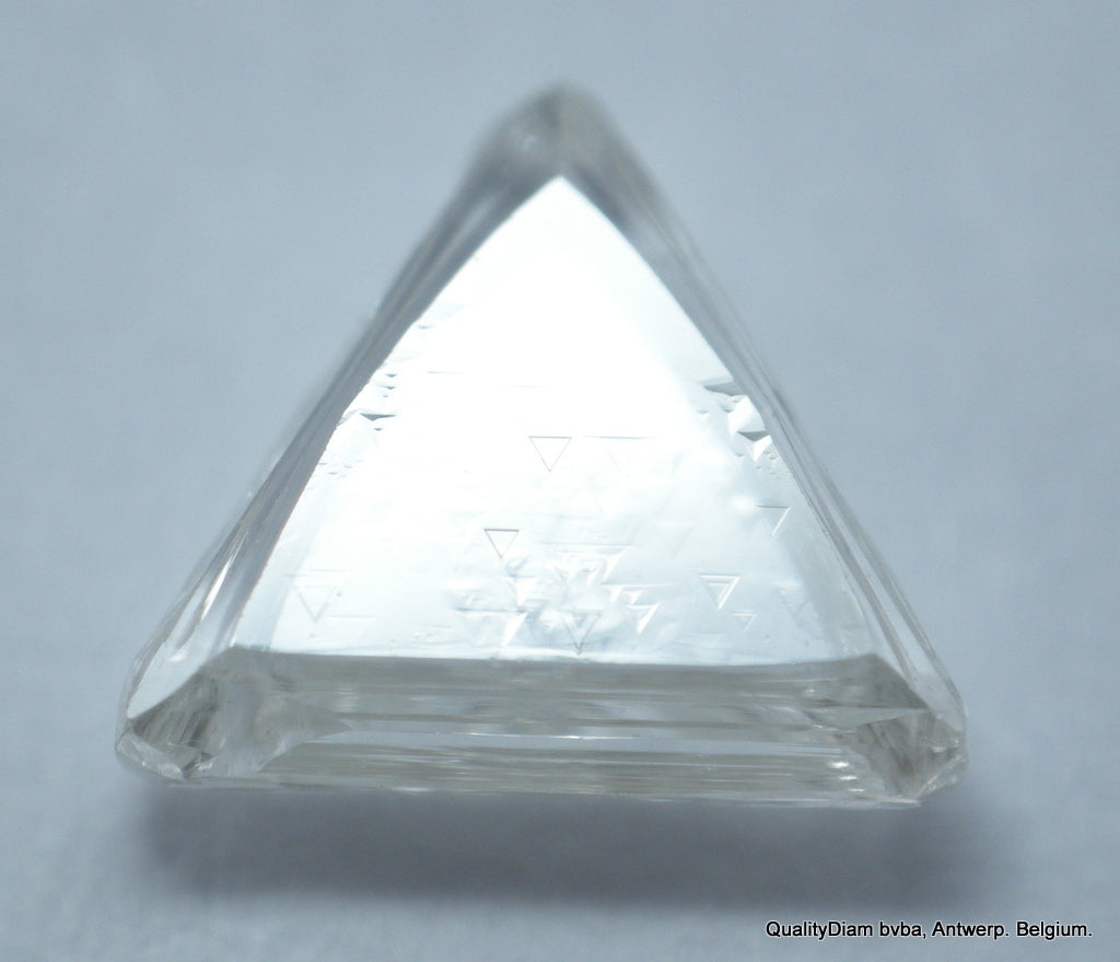 Rough Diamond F Si1 0.44 Carat Triangle Diamond Out From A Diamond Mine